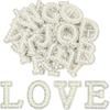 26Pcs A-Z Alphabe Rhinestone Letter Patches English Alphabet Pearl Alphabet Patch  Clothes