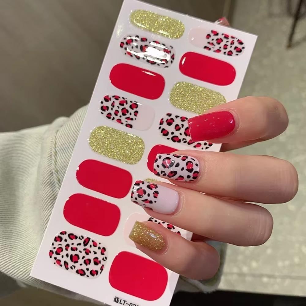 

32 полоски осенних наклеек для ногтей, полоски гель-лака с полным покрытием, наклейки для ногтей, DIY нейл-арт 20