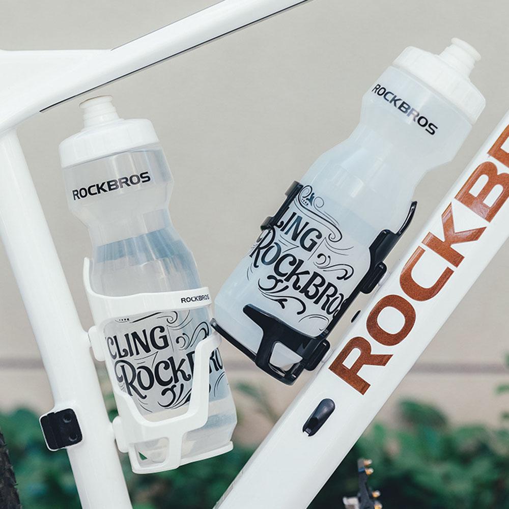 ROCKBROS PP5 Cycling Water Bottle with Water Bottle Holder MTB Road Bike Squeeze Water Spray Bottle Mount Cycling Cup Holder