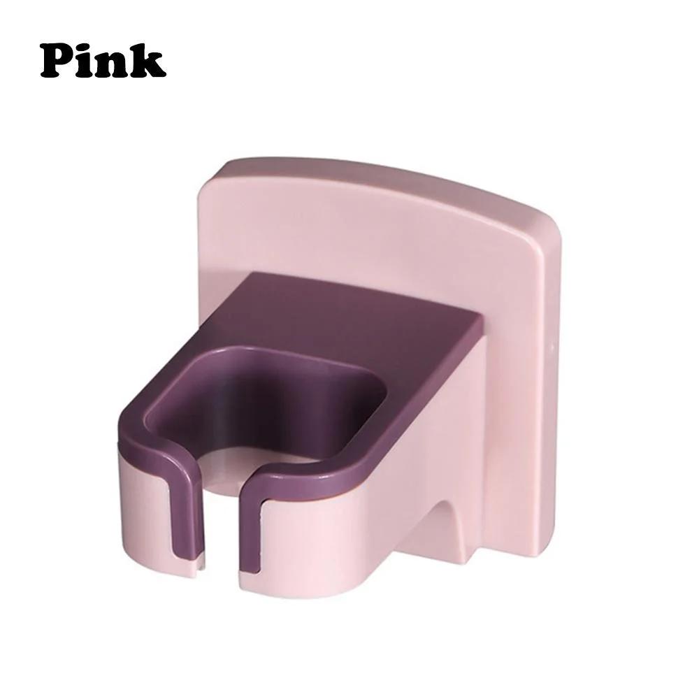 

1-piece hair dryer bracket wall mounted storage rack bathroom storage rack hair dryer rack(Not Include Hairdryer) розовый
