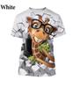 Summer Fun Men's T-Shirt Top 3D Printed Giraffe Animal T-Shirt O-Neck Oversized Shirt Men's Clothing