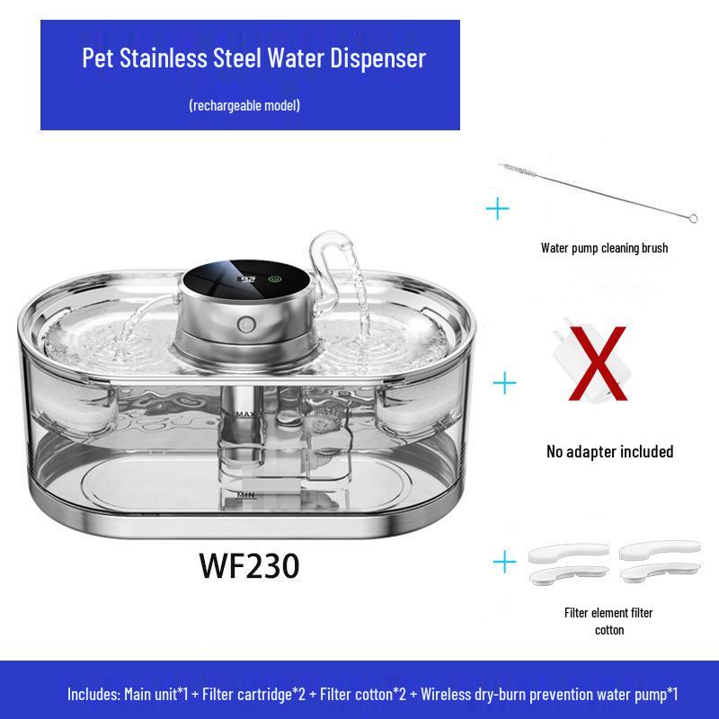 Smart Stainless Steel Cat & Dog Water Dispenser with Water-Electricity Separation