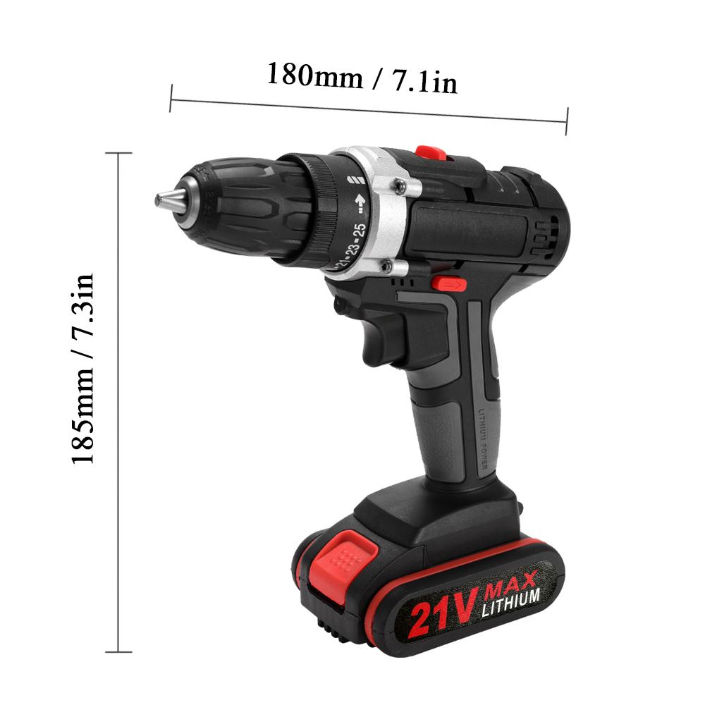 21V Multifunctional Electric   Cordless Drill High-power Lithium Battery Wireless Re able Hand Drills Home   Electric Power Tools