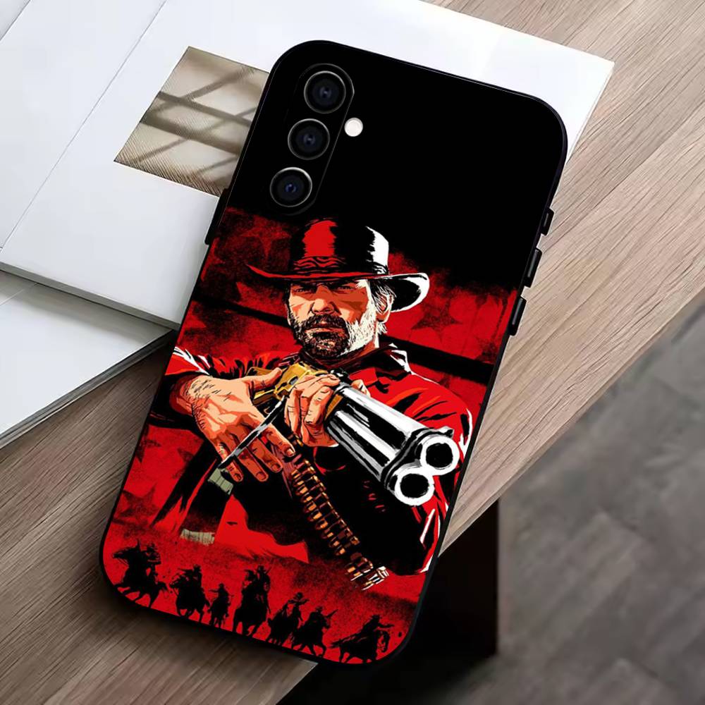 RDR2-Arthur Morgan Phone Case For Samsung Galaxy A73,A72,A71,A70,A53,A52,A51,Soft Silicone Black Cover