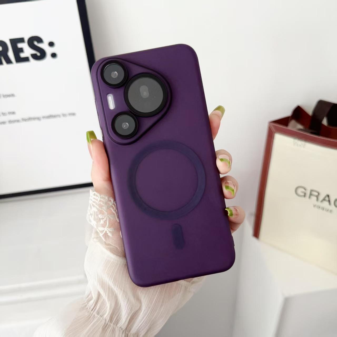 

Frosted Lens Glass Protection For Magsafe Case For Huawei Pura 80 70 Mate 70 Pro Plus Ultra Thin Magnet Wireless Charging Cover Huawei Pura 70 Pro