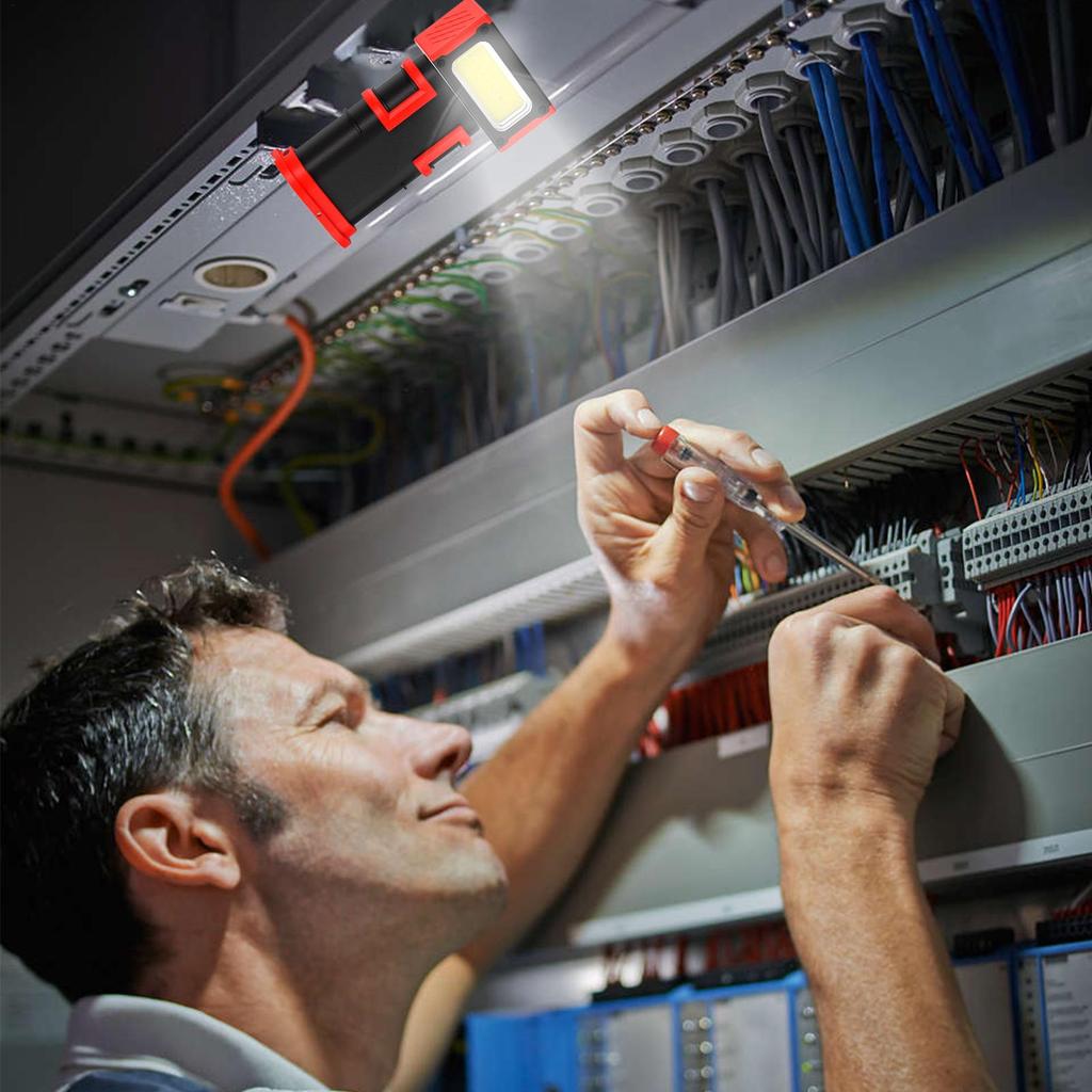 Mechaniker Arbeitsleuchte 180-Grad-Drehung Auto Arbeitsleuchte Typ-C Aufladung Doppelhaken Digitalanzeige Lampe Für Detaillierung Werkstatt