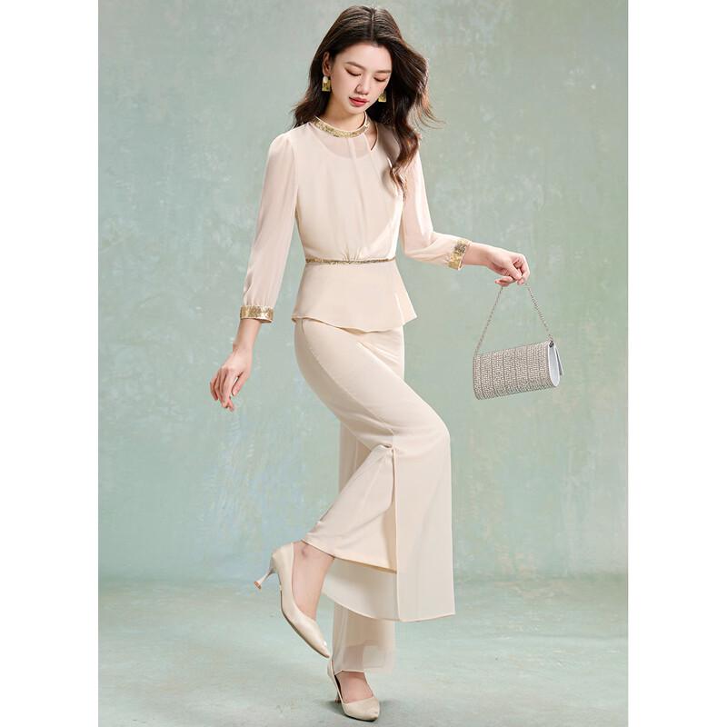 Mei Lan Ni Elegant Color-Block Professional Three-Piece Suit M