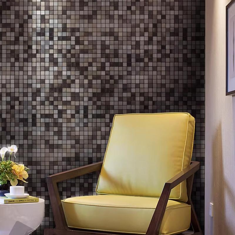 Aluminum Plastic Mosaic Tile Peel and Stick Self Adhesive Wall Sticker for Old Wall Renovation Living Room Entrance Decor