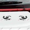Pair Mirror Image 6" Black Scorpion Decal Bumper Sticker Car Vinyl