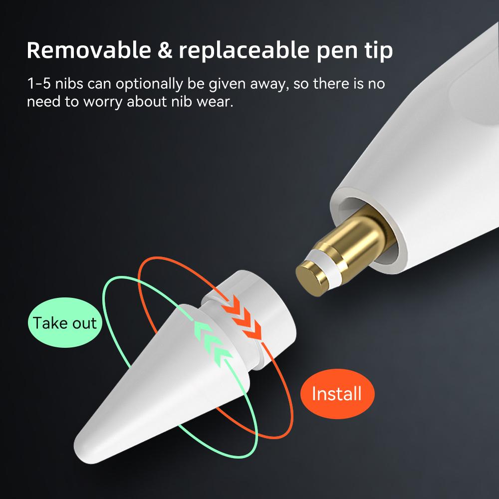 Active Capacitive Stylus Pencil Pen with Palm Rejection Tilt with Power Display for 2018-2023 iPad