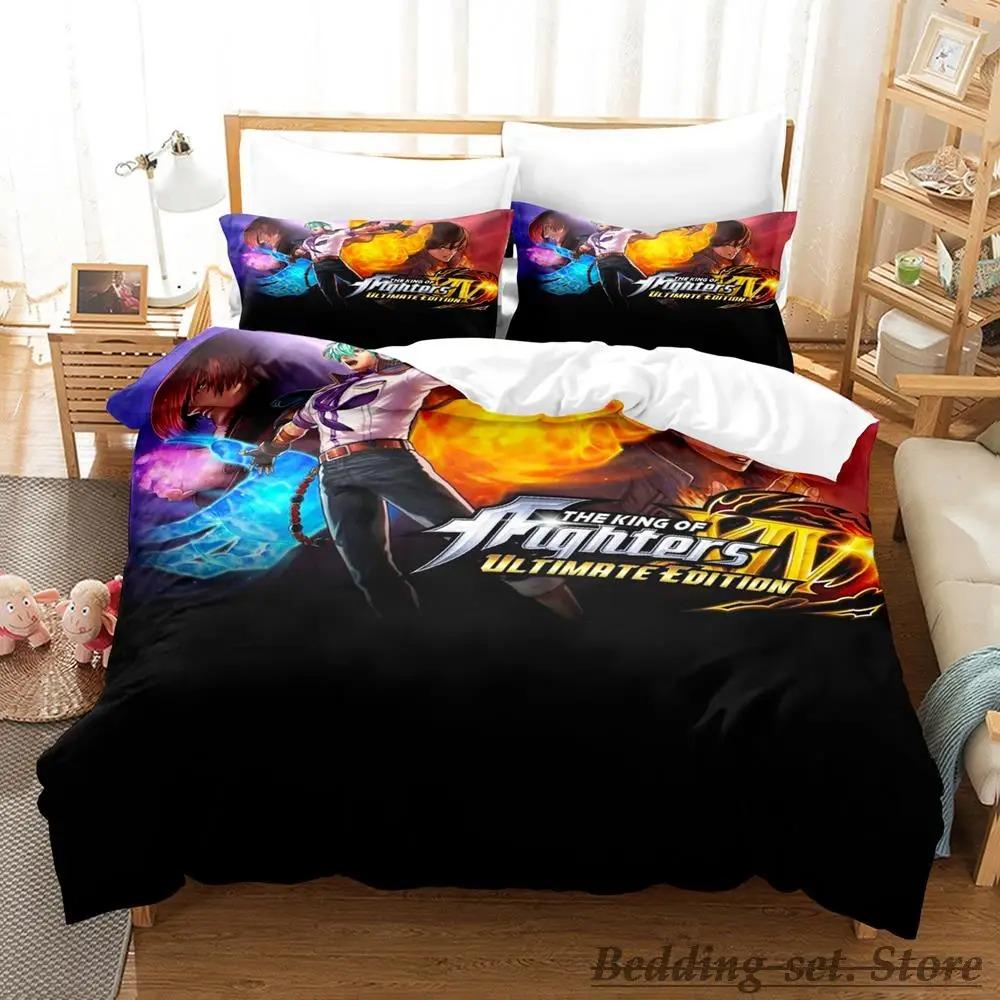The King Of Fighters Bedding Set Single Twin Full Queen King Size Bed Set Aldult Kid Bedroom Duvetcover Sets Anime