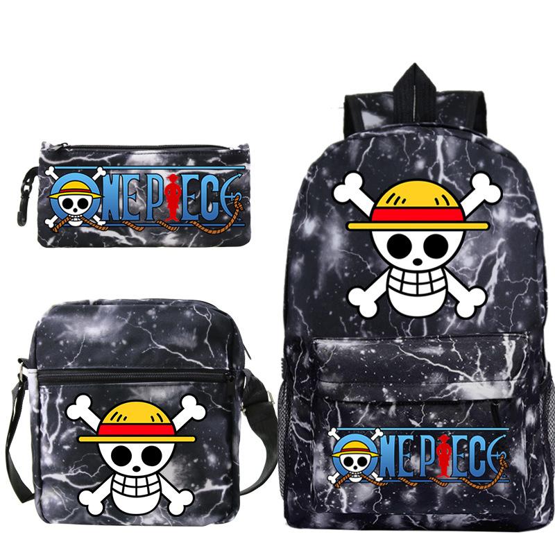 School Bag Large Capacity, Junior High School Students, Primary School Students, School Bag Three-Piece Set, Backpack, Messenger Bag, Stationery Bag