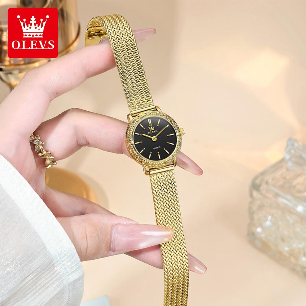 OLEVS Women's Watches Simple Fashion Original Watch Stainless Steel Mesh Strap Waterproof Luminous Watches For Women