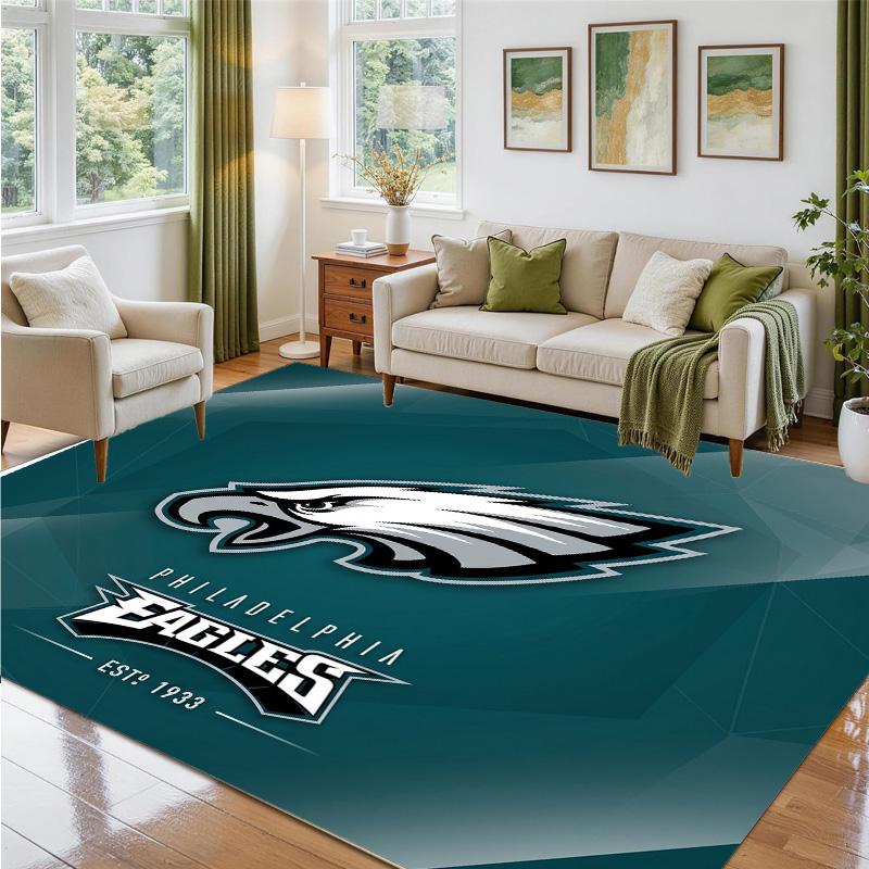 Philadelphia Eagles Design Kristall-Samt Teppich Weiche Dekorative Matte für Schlafzimmer Eingang