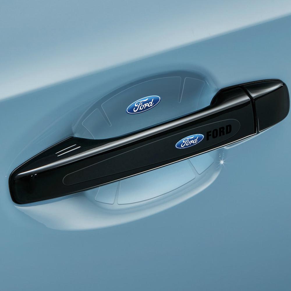 8pcs Car Door Handle Anti-scratch Protective Sticker For Ford Fiesta Focus Mustang ST RS Mondeo C-Max Fusion Ranger Escort Kuga