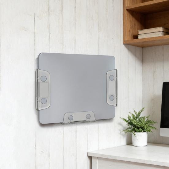 Çizilmeyi Önleyici Pedli 3 Adet Masa Altı Dizüstü Bilgisayar Saklama Aparatı Ayarlanabilir Ağır Hizmet Tipi Duvar Montajlı Bilgisayar Cihaz Tutucu Stand Rafı