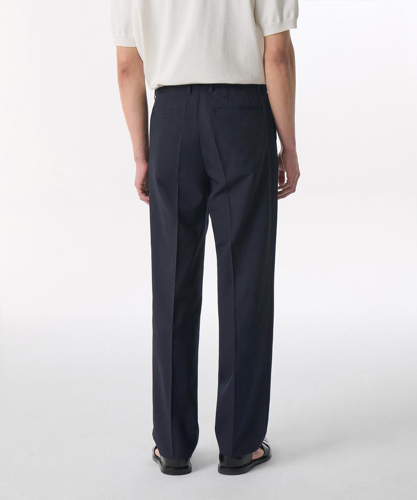 MUSINSA STANDARD Cool Touch Semi-Wide Hidden Banding Slacks [Navy]