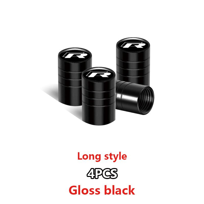 hijk1 4Pcs Meta Alloy Car Tire Valve Stem Air Caps Cover For VW Volkswagen Golf Polo Passat Tiguan Touran Jetta GTI Car Accessories