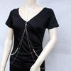 Vintage style imitation pearl necklace body chain sexy babes beach multi-layer waist chain women's direct supply