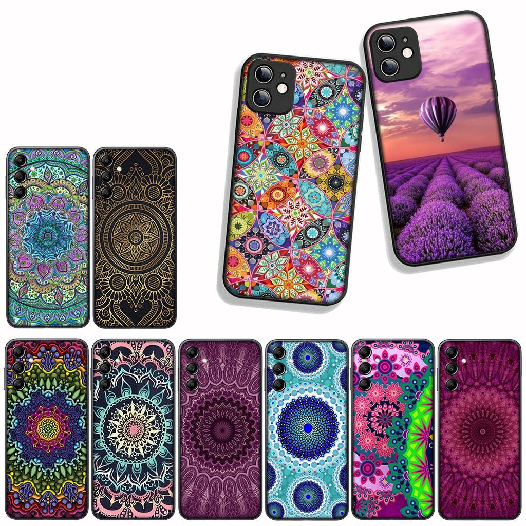For Samsung Galaxy A07 A13 A12 A23 A50 A51 A52 A53 A70 A71 A72 A04 Note 20 9 8 10 Case Floral Paisley Flower Mandala Texture