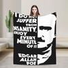 Gothic Edgar Allen Poe The Raven Nevermore Blanket Warm Soft Street Trend Plush Throw Blanket For Home Decor Flannel Bed Cover
