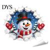 Festive Home Decoration 3D Christmas Wall Stickers, Self?Adhesive PVC Decals, Reindeer Santa Party Decorations Gingerbread Snowman Xmas Decor