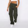 Mode Lose Frauen Cargo Jeans Hohe Taille Streetwear Taschen Breite Bein Arbeit Hosen Herbst Frühling Casual Baggy Lange Hosen Frauen Hosen 1349