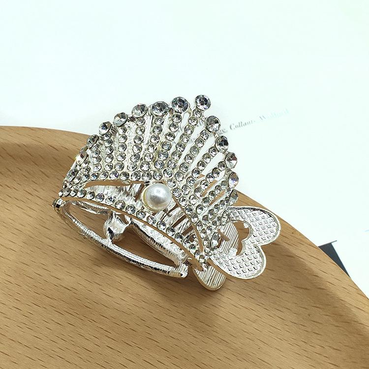 Luxury Alloy Rhinestone Hair Claw Clip for Women – Anti-Collapse Hold