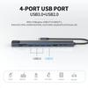 מתאם רב-תכליתי 10 ב-1 USB-C ל-HDTV עם 100M Ethernet ורכזת USB למובייל, מחשב, קונסולת משחקים