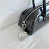 Lovely Bowknot Love Heart Charm Pendant Portable and Sturdy Acrylics Alloy Keychain Accessory for Fashionable Women