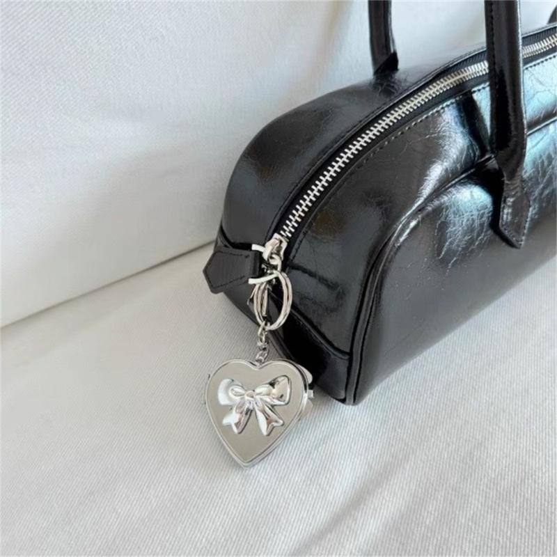Lovely Bowknot Love Heart Charm Pendant Portable and Sturdy Acrylics Alloy Keychain Accessory for Fashionable Women