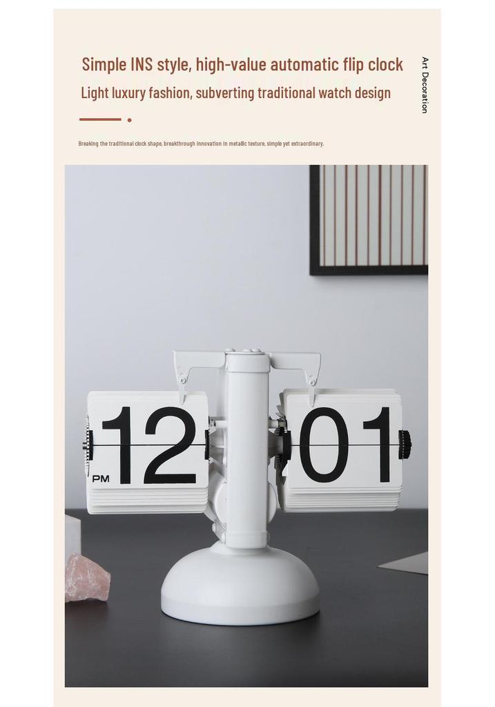 Mechanical Desk Clock: Automatic Page-Turner for Home Decoration