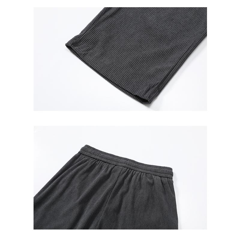 Solid Color Elastic High Waist Casual Straight Men's Simple and Versatile Sports Loose Trousers