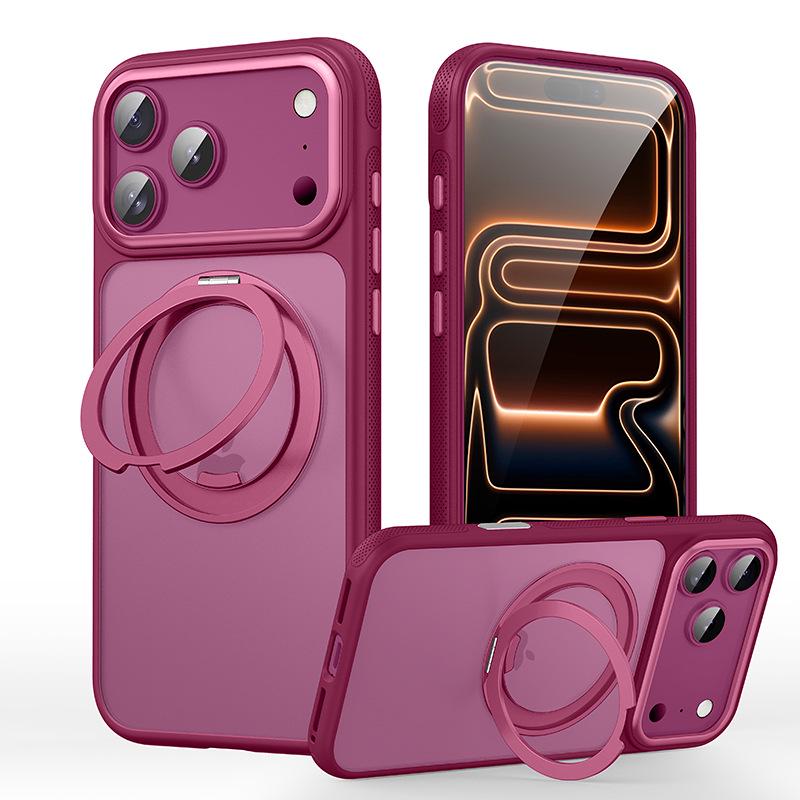 iPhone 17 Pro Max Magnetic Frosted Case with MagSafe and Rotating Stand