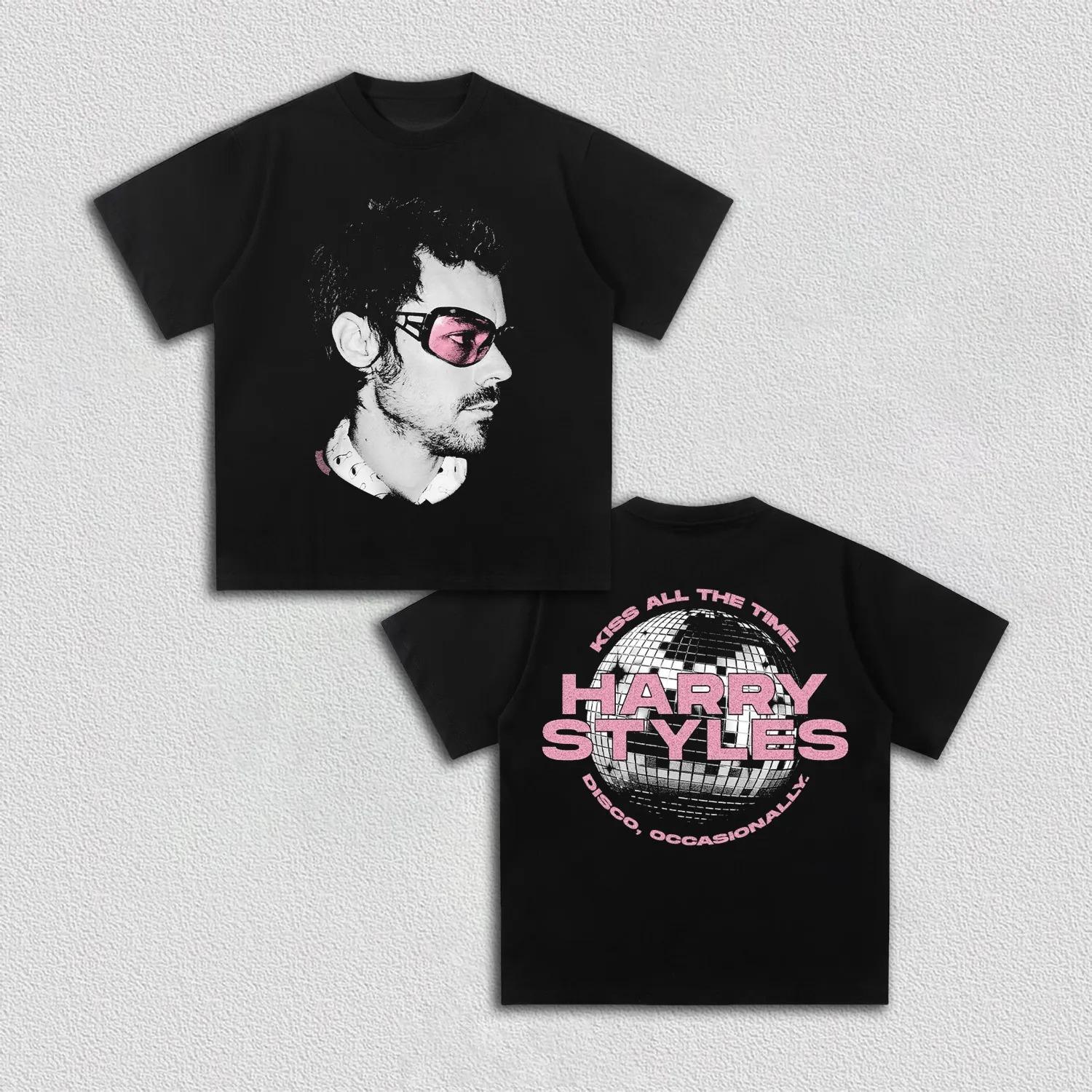 Harry Styles Disco Ball Graphic T Shirt Harry Styles Tour Merch Retro Streetwear Cotton Oversized Tee Harry Styles Music Fans S разноцветный