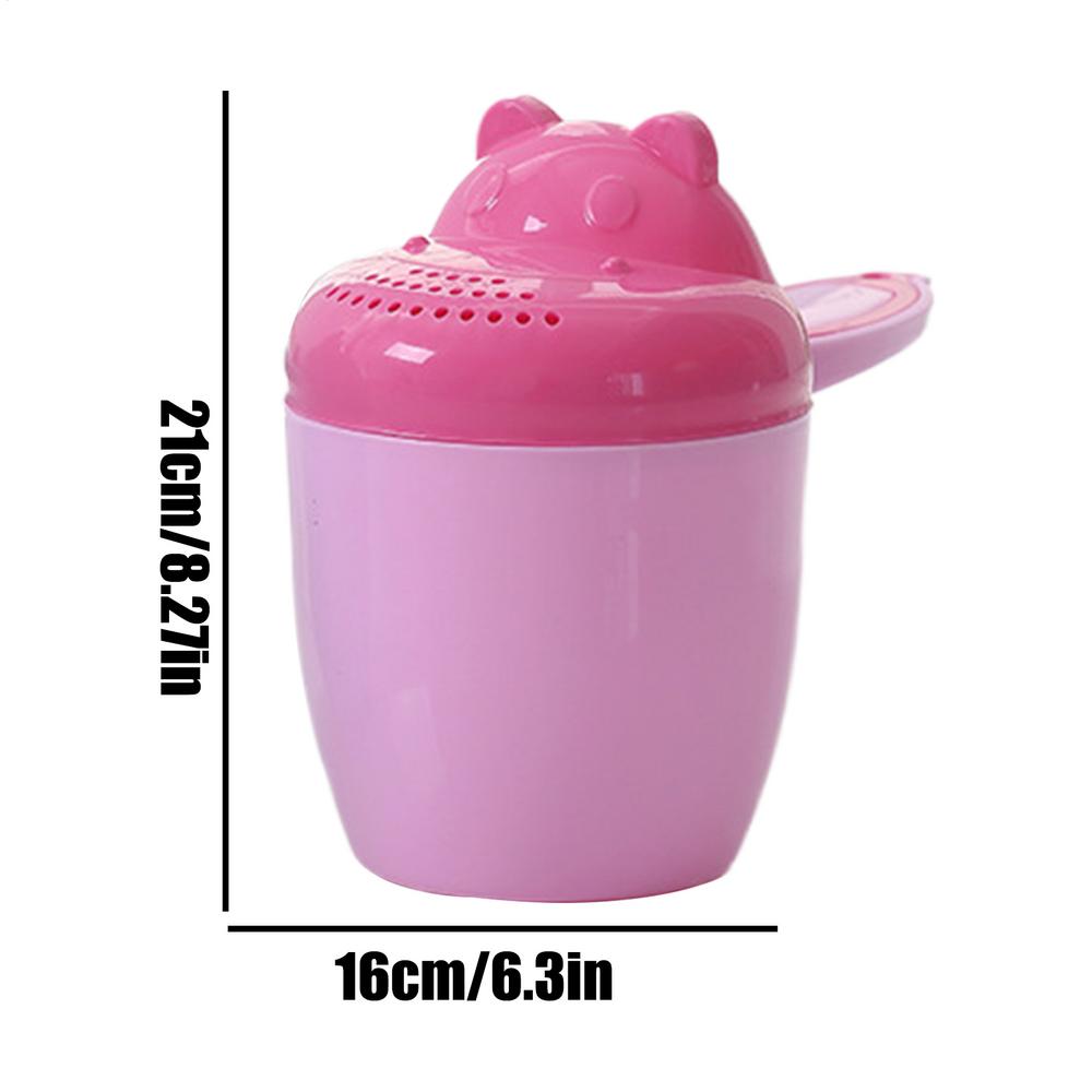 Cute Cartoon Baby Bath Caps Toddle Shampoo Cup Children Bathing Bailer Baby Shower Spoons Child Washing Hair Cup Kids Bath Tool