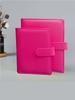 New 2026 A6/A5 Macaroon Laser Color PU Leather DIY Binder Notebook Cover Diary Agenda Planner Paper Cover School Stationery