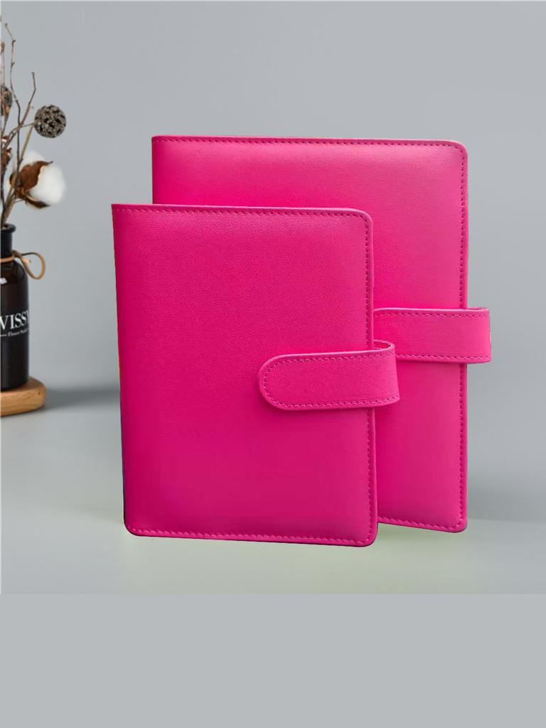 New 2026 A6/A5 Macaroon Laser Color PU Leather DIY Binder Notebook Cover Diary Agenda Planner Paper Cover School Stationery