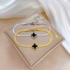 Dongmen Personalized Lucky Grass Snake Chain Round Bead Furnace Gold Bracelet Female Retro Girlfriend
