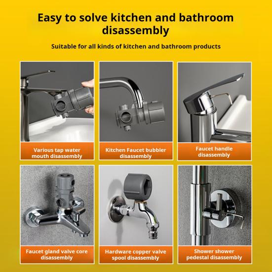 All In One Faucet Wrench Tool Set, Compact Multi-Size Disassembly Tools, Durable Plumbing Repair Kit for Bathroom Kitchen Maintenance