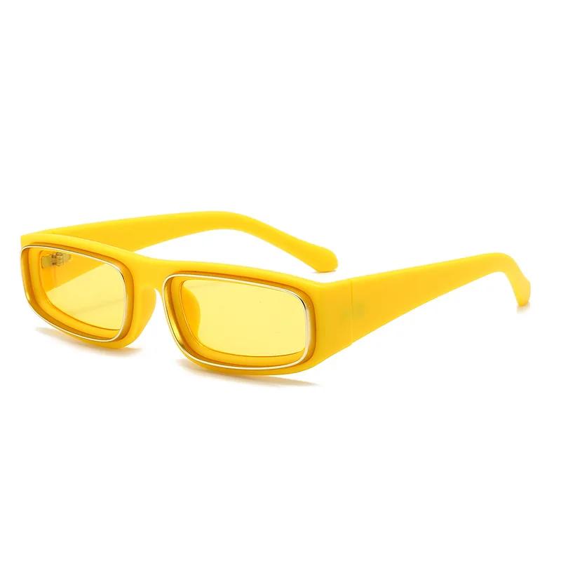 Occhiali da Sole Uomo alla Moda Lusso Rettangolari Piccoli Designer Quadrati Retrò UV400 Lenti Occhiali Moda per Uomo