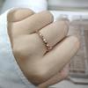ZHOUYANG Dainty Ring For Women Delicate Thin Love Cute Light Yellow Gold Color CZ Midi Ring Fashion Jewelry Gift For Girls R901