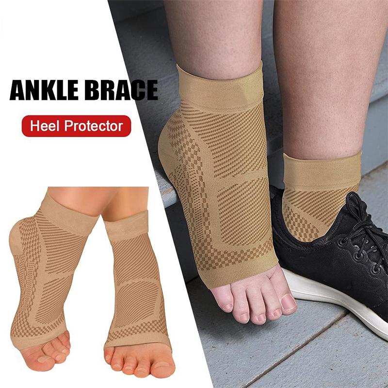 1 Paar Sport-Knöchelbandage, Kompressions-Ärmelsocke für Gelenkschmerzen, reduziert Schwellungen und Fersenspornschmerzen