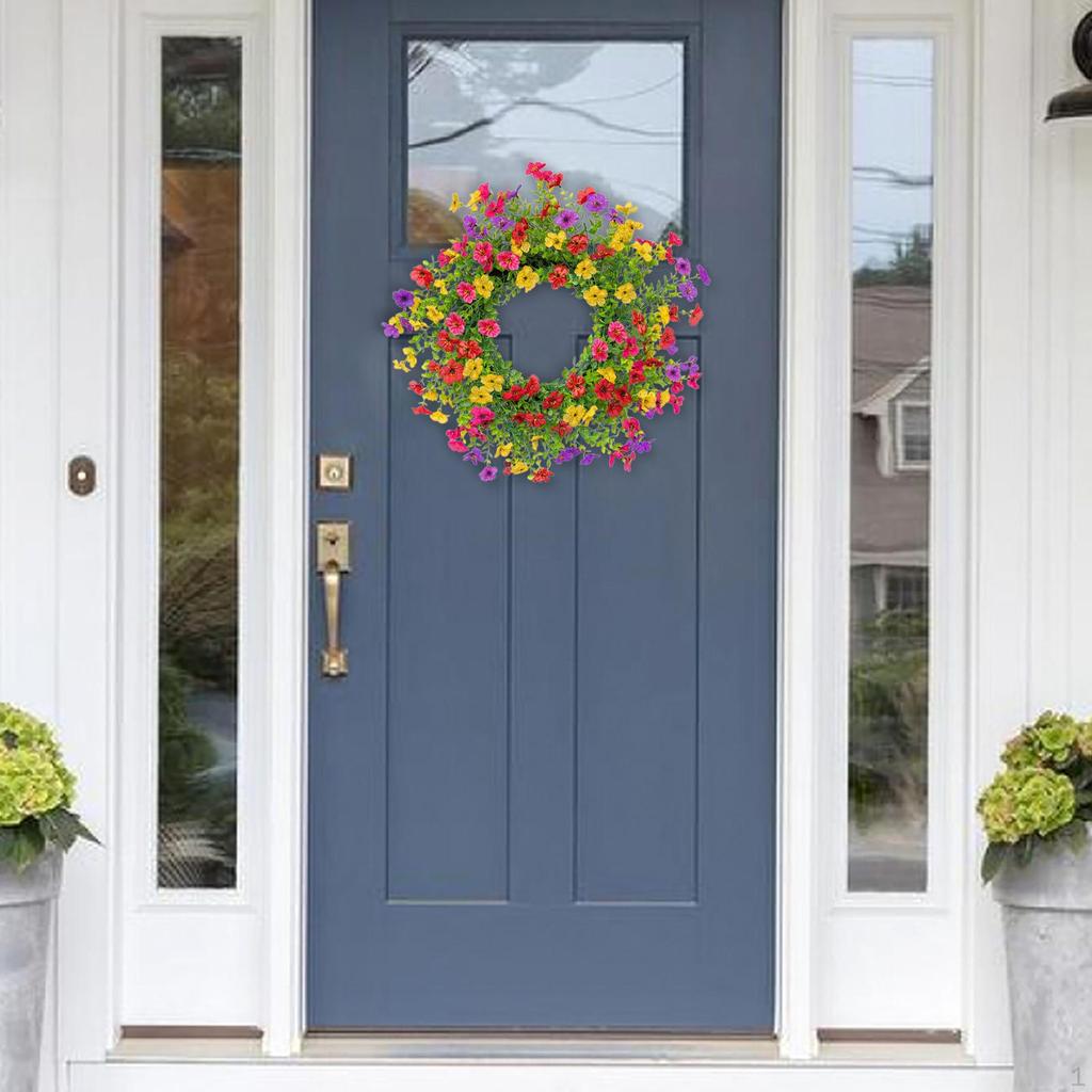 Artificial Flower Wreath Front Door Garland Easy to Use Wedding Decor Spring and Summer for