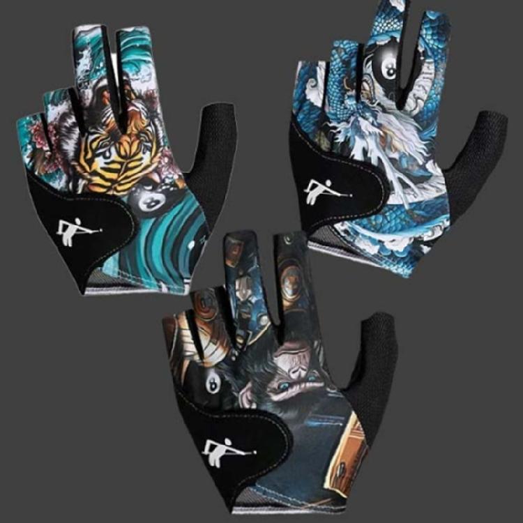 Portable Left Hands Billiards Glove Breathable Half Fingers Glove Elastic Billiard Training Gloves Fingerless Pool Mitten