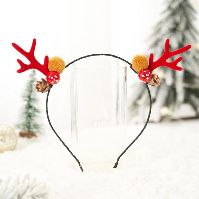 Barrette Serre-tête Bois de Faon Style Mori - Accessoire de Cheveux de Noël Mignon d'Inspiration Féerique pour Femmes