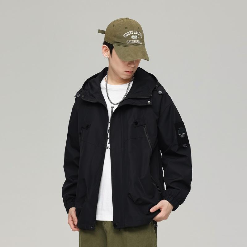 

Куртка с капюшоном и воротником-стойкой для мужчин и женщин в одном стиле, модная студенческая куртка в корейском стиле, рабочая одежда, повседневная ветровка, топ 3XL