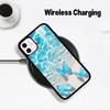 Blauer Schmetterling Meereswelle Für IPhone17 16 15 14 13 12 11 Plus Pro Max Plus Kabelloses Ladegerät Handyhülle