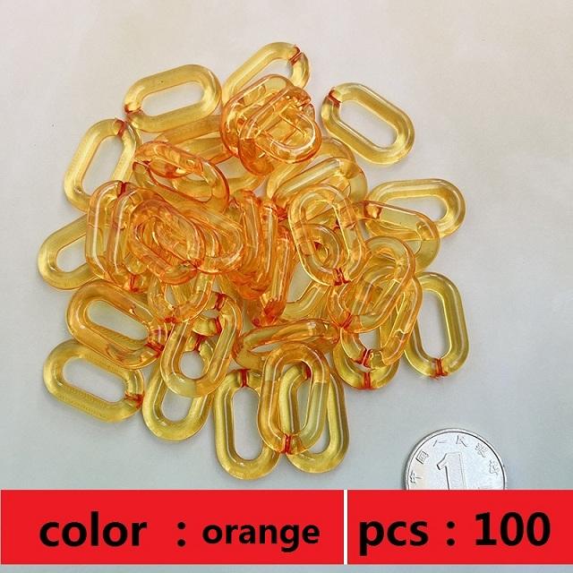 100 Pcs Rainbow C-Clips Plastic Chain Links, Bird Swing & Climbing Chain Cage Toy Clips & Hooks, Suitable for Sugar Glider, Rat