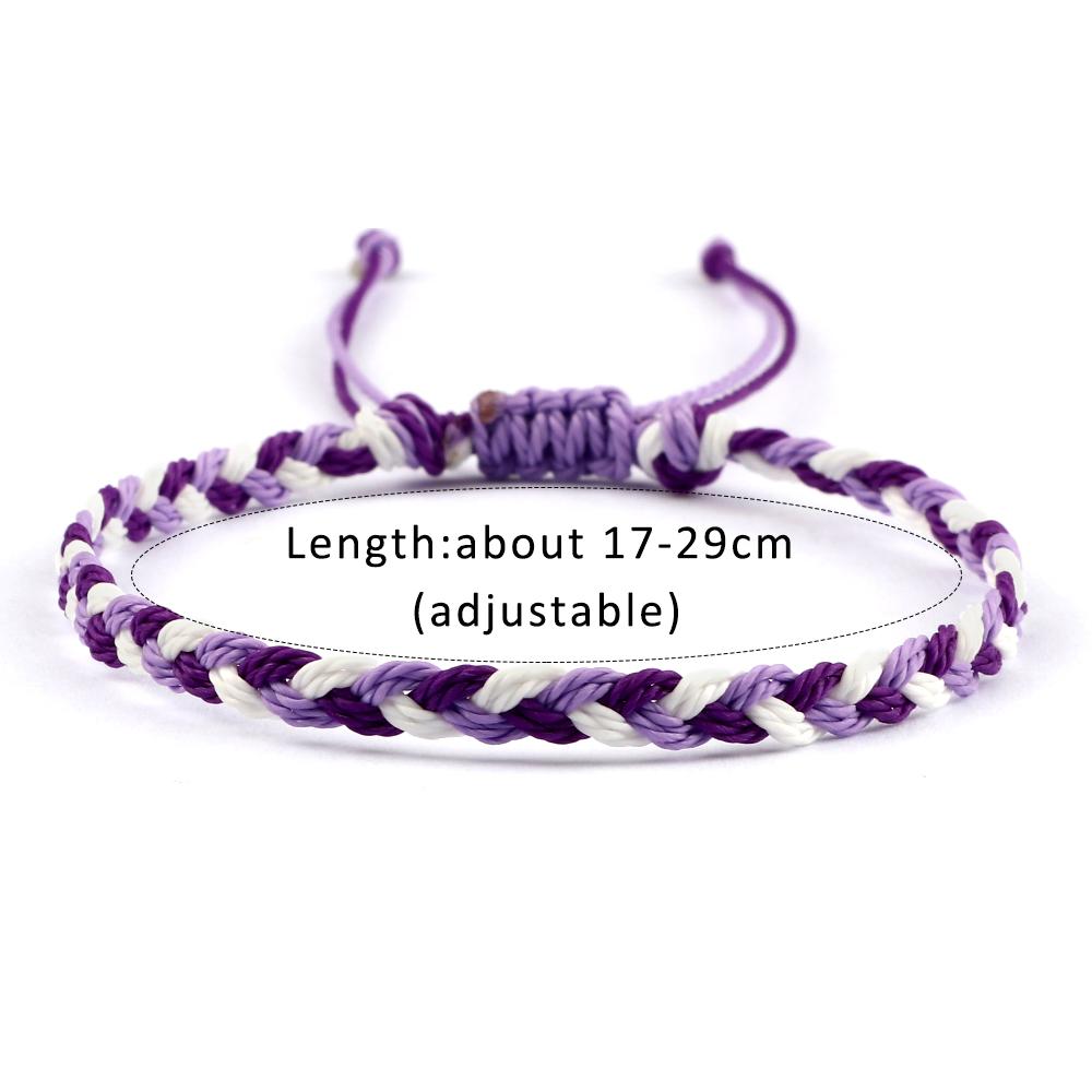 Tibetan Buddhist Braided Bracelets Trendy Mixed Waterproof Wax Thread Handmade Adjustable Bangles Jewelry Friendship Gifts